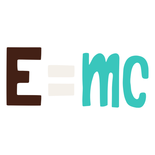 Mass energy equivalence formula PNG Design