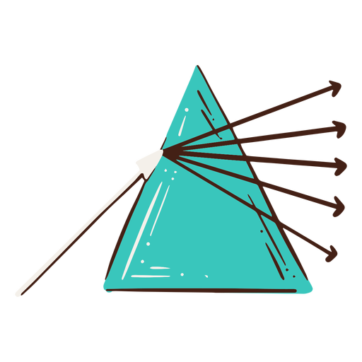 Newton prism science illustration PNG Design