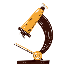 Elemento desenhado à mão de microscópio óptico Desenho PNG