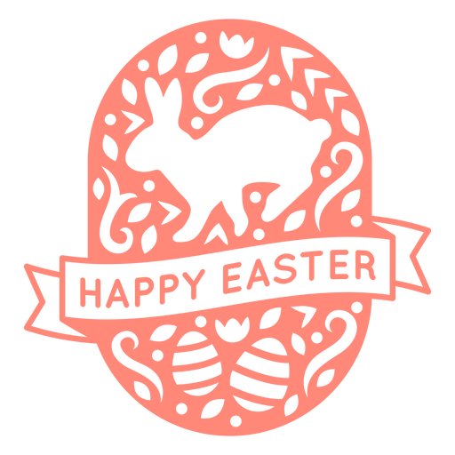 Verzierter Ostern glücklicher Osternentwurf PNG-Design