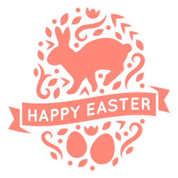 Ornate Easter Happy Easter Vinyl Design PNG & SVG Design For T-Shirts