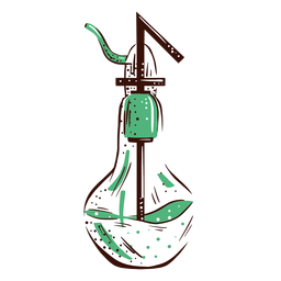 Pear shaped flask lab hand drawn PNG Design