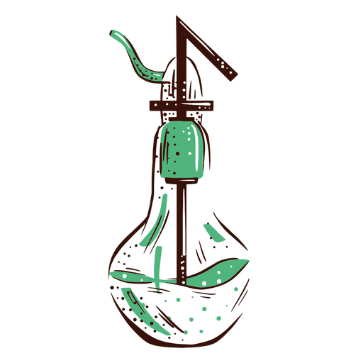 Pear shaped flask lab hand drawn PNG Design