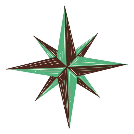 Estrela polar desenhada à mão Desenho PNG