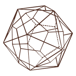 Polyhedron figures combined illustration PNG Design