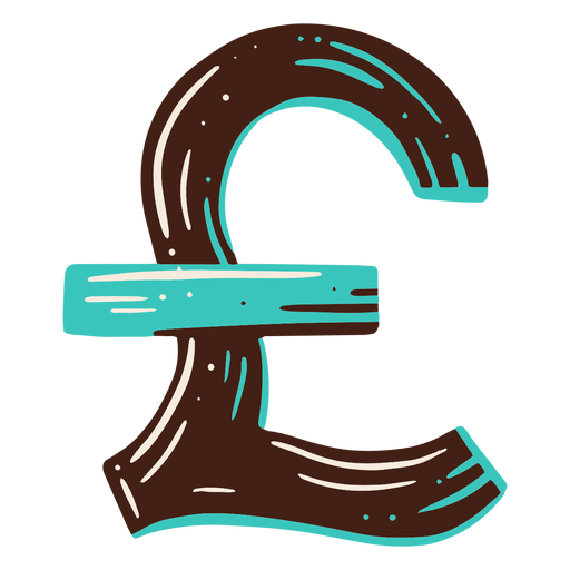 Pound symbol hand drawing element PNG Design