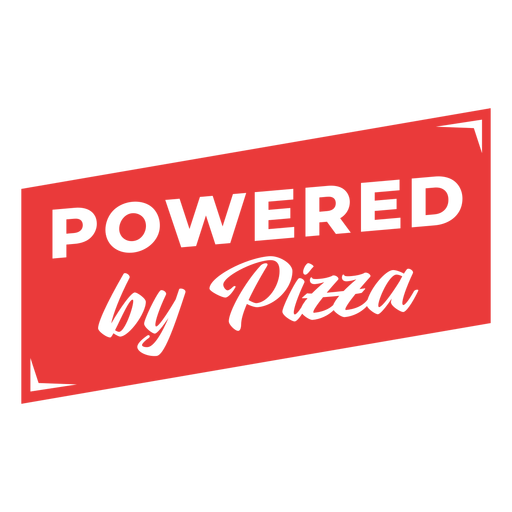 Powered by pizza phrase workout PNG Design