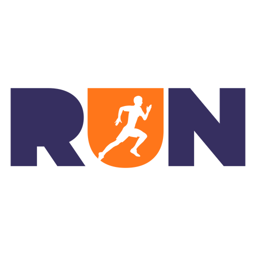 Run lettering workout phrase PNG Design