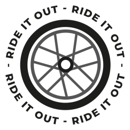 Ride it out bike quote PNG Design