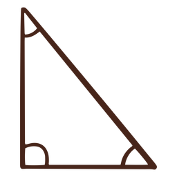 Dibujado a mano triángulo rectángulo Diseño PNG