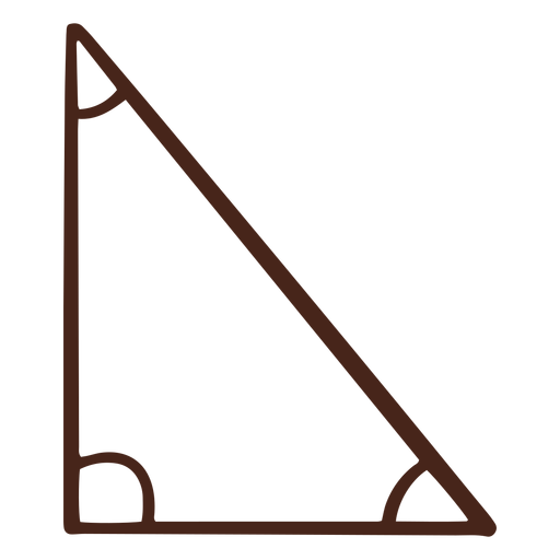 Triângulo direito desenhado à mão Desenho PNG