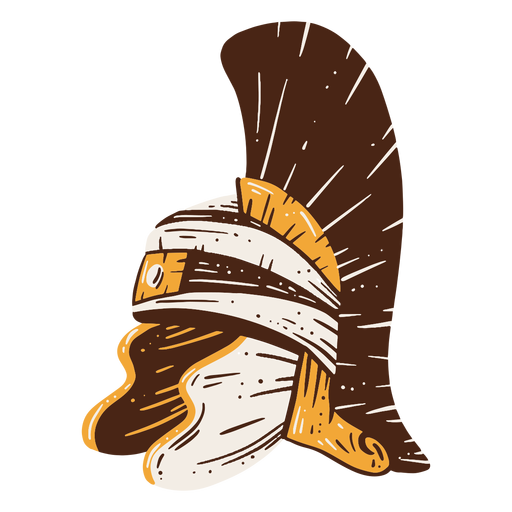 Dibujado a mano casco de soldado romano Diseño PNG