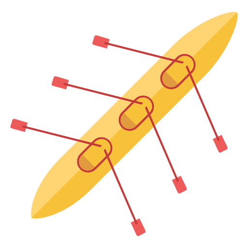 Ruderboot flach PNG-Design