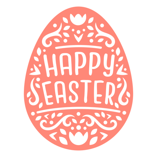 Scandinavian easter egg badge vinyl PNG Design