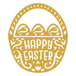 Cesta de vinilo feliz pascua estilo escandinavo Diseño PNG