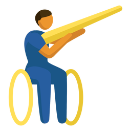 Shooting paralympics pictogram PNG Design