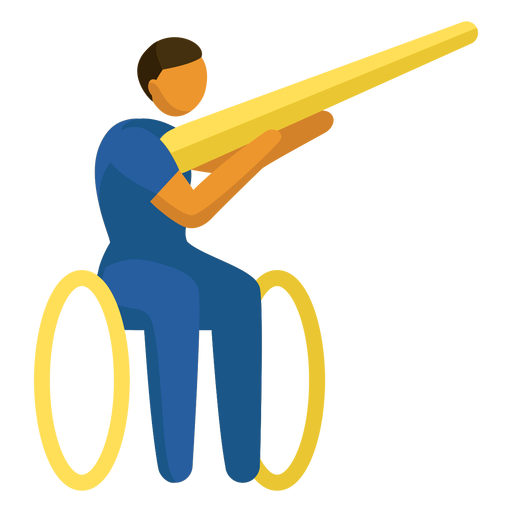 Shooting paralympics pictogram PNG Design