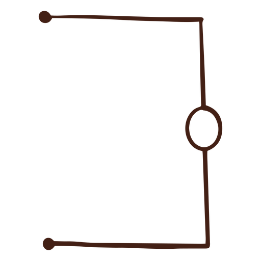 Simple electric circuit illustration PNG Design