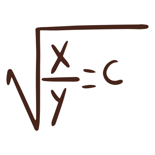 Ilustración de fórmula de raíz cuadrada Diseño PNG