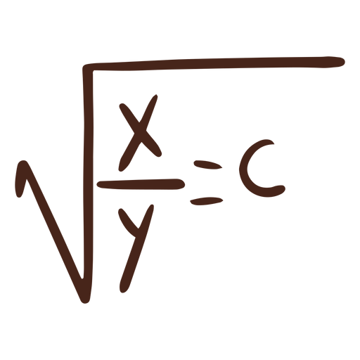 Square root formula illustration PNG Design