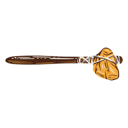 Dibujado a mano herramienta prehistórica de hacha de piedra Diseño PNG