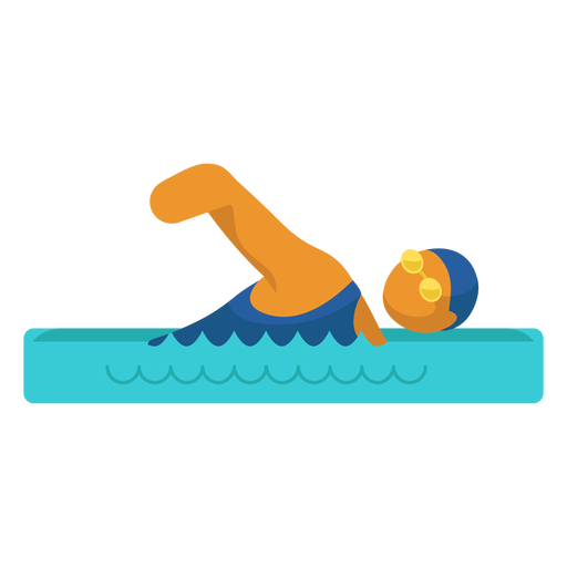 Pictograma de deporte paralímpico de natación Diseño PNG