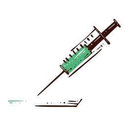 Ilustración de medicina de jeringa Ilustración de medicina de jeringa