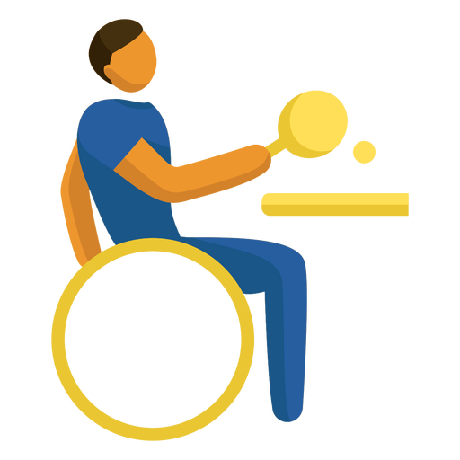 Paralympisches Piktogramm für Tischtennis PNG-Design