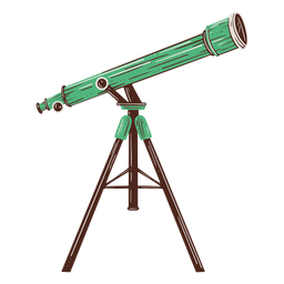 Elemento de design desenhado à mão do telescópio Desenho PNG