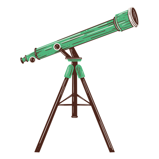 Telescope hand drawn design element - Transparent PNG & SVG vector file