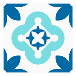 Flor quadrada com pétalas Desenho PNG