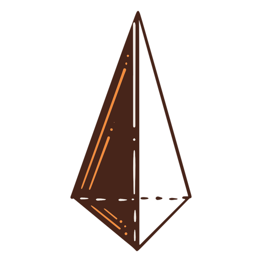 Triangular pyramid hand drawn design