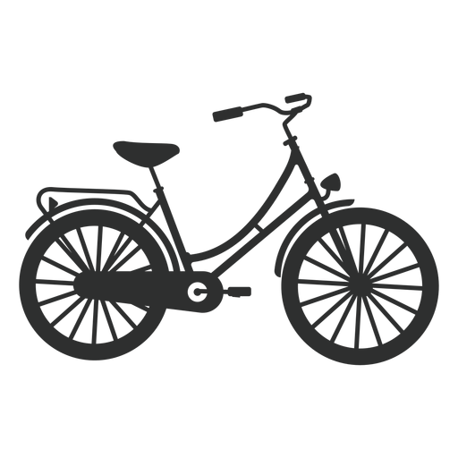 Silueta de bicicleta vintage Diseño PNG