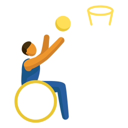 Pictograma de paralímpicos de basquete em cadeira de rodas Desenho PNG Transparent PNG