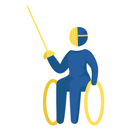 Wheelchair fencing paralympics pictogram PNG Design