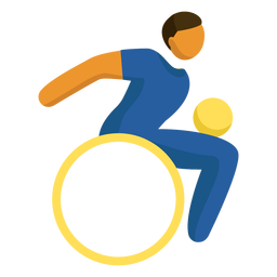 Pictograma de juegos paralímpicos de rugby en silla de ruedas Diseño PNG