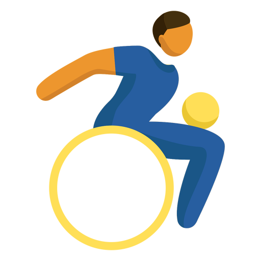 Pictograma de paralímpicos de rúgbi em cadeira de rodas Desenho PNG