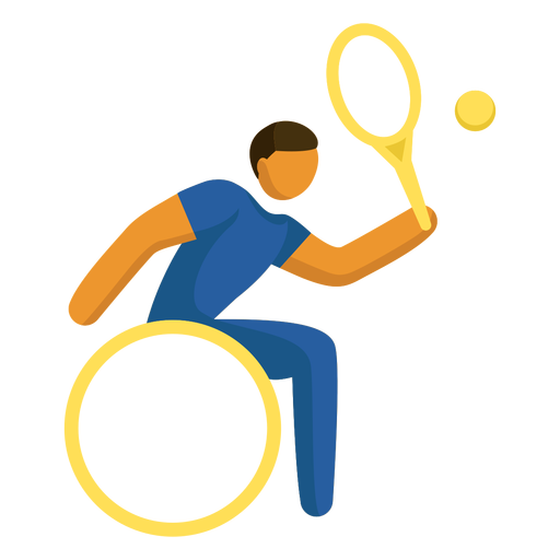 Wheelchair tennis pictogram PNG Design