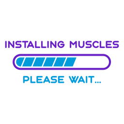 Frase de entrenamiento instalando músculos