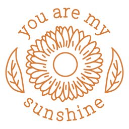 Você é meu design de raio de sol Desenho PNG