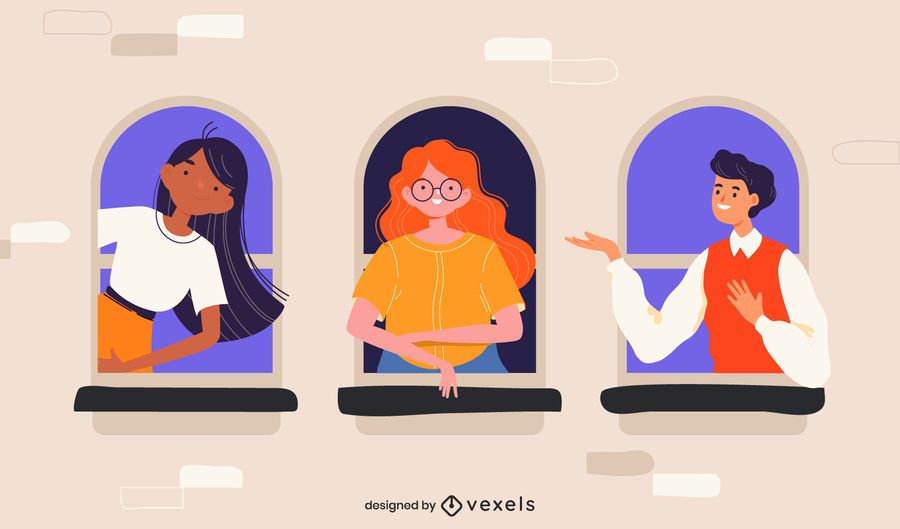 stay at home windows illustration stay at home windows illustration