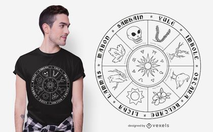 Pagan Calendar Line T-shirt Design Pagan Calendar Line T-shirt Design