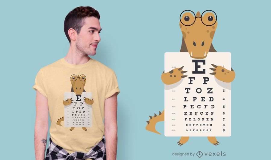 Alligator Eye Chart T-shirt Design Alligator Eye Chart T-shirt Design
