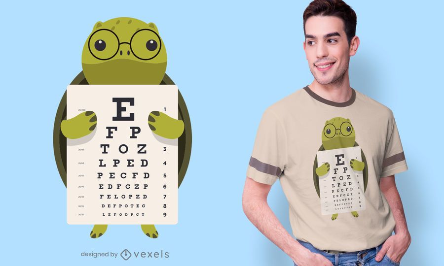 Turtle Eye Chart T-shirt Design Turtle Eye Chart T-shirt Design