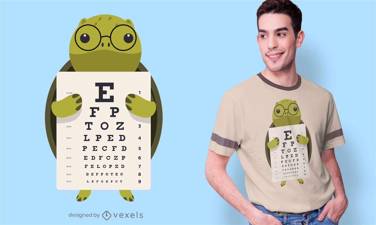 Turtle Eye Chart T-shirt Design