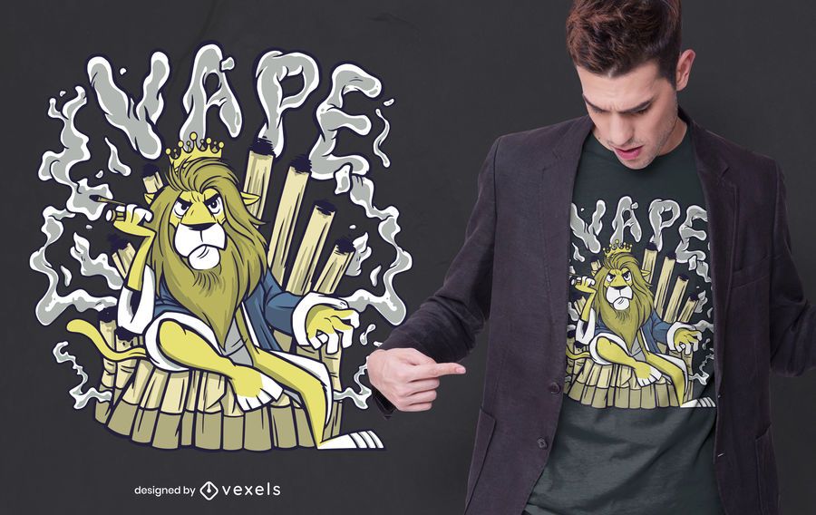 Vape Lion T-shirt Design Vape Lion T-shirt Design