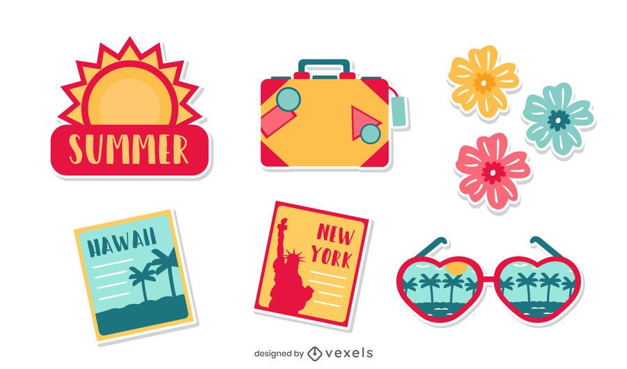 Summer Vacation Elements Pack Summer Vacation Elements Pack