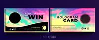 Hologram Scratch Off Card Template Vector Download