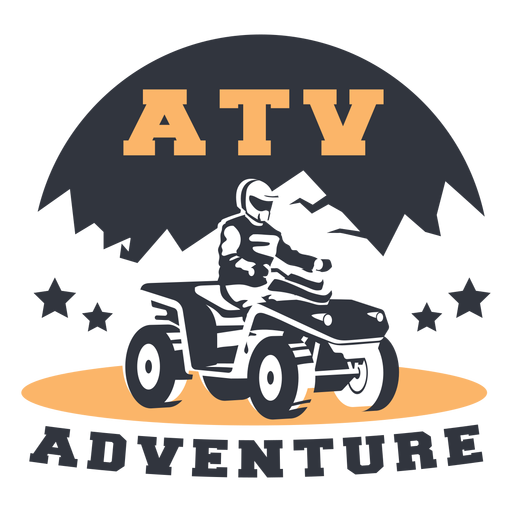 Distintivo de aventura na montanha Atv