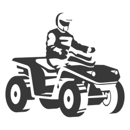 ATV Fahrer schwarz PNG-Design